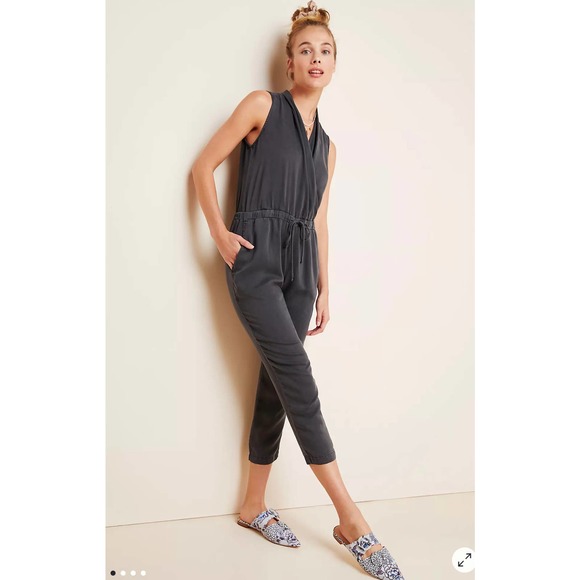 Anthropologie Pants - Anthropologie cloth and stone jenna jumper cross front black size medium